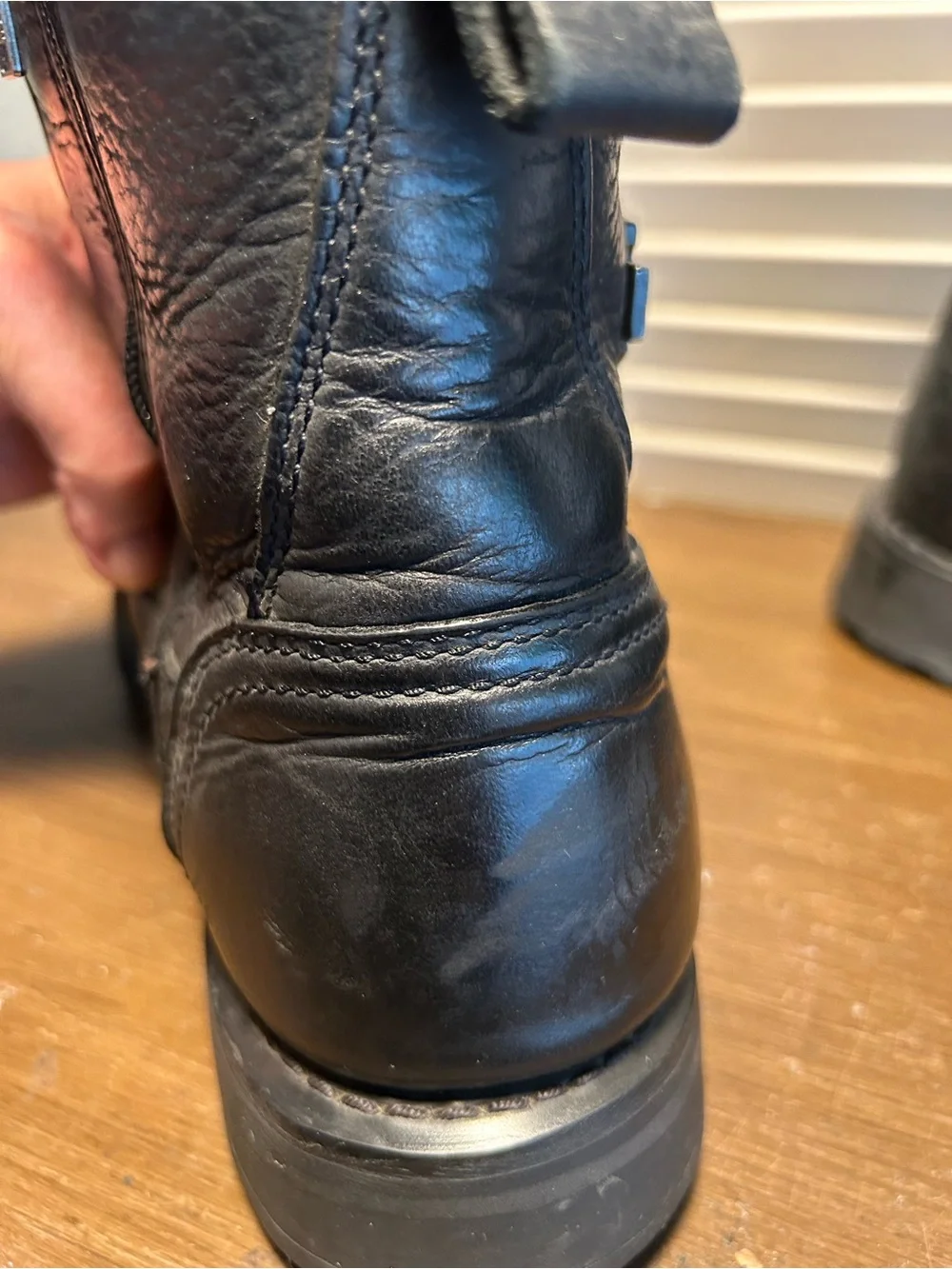 Harley Davidson Black Waterproof Motorcycle Boots Men’s 9.5 Lace up & Zipper